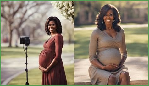 Stunning Pictures Of Michelle Obama When She Was Pregnant
